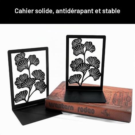 Book Ends, Set of 2 Metal Book Ends (1/4)