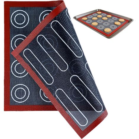 PCS Silicone Baking Mat, Micro-perforated Silicone Oven Mat, Non-Stick Baking Mat, Cookie Mat, Heat Resistant and Reusable for Macarons, Soufflés, 40x30cm