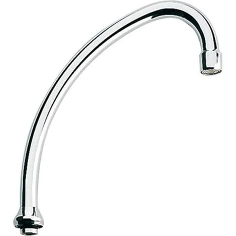 Bec tube lavabo, saillie 130, écrou 3/4", 18 mm d