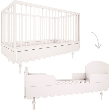 Lit évolutif 70x140 Wood Luck Babushka Blanc (1/5)