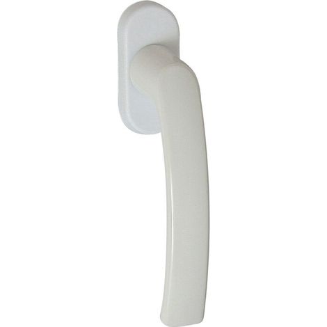 Poignée de fenêtre Pluton, domino blanc - universelle pour PVC, bois et aluminium
