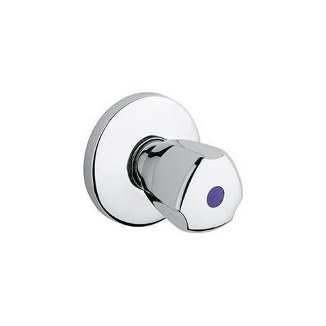 Valvola da incasso standard fredda/calda con manico Terralux in zama regolabile, con prolunga, Chr