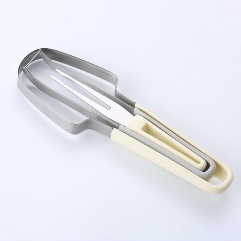 Cortador/tenedor de sandía 3 en 1 - Utensilio de cocina para camping (beige) (1/5)