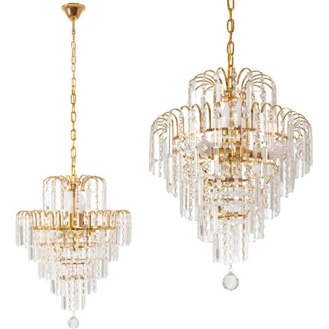 LAMPADARIO 312358 CRISTALLO ORO