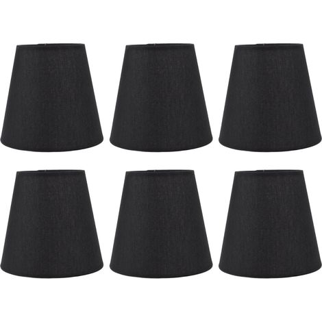 de 6 abat jour noirs de style moderne et épuré pour ampoule (1/5)
