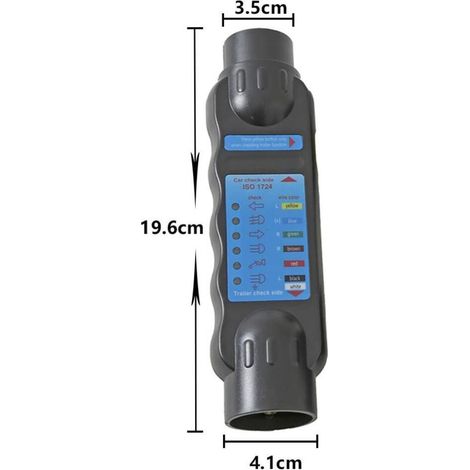 12V Testeur Prise Remorque 7 Broches Male-Testeur Prise Remorque Feux Circuit De Câblage Outils Diagnostic-Convient Remorque Camion RV Voiture (1/3)