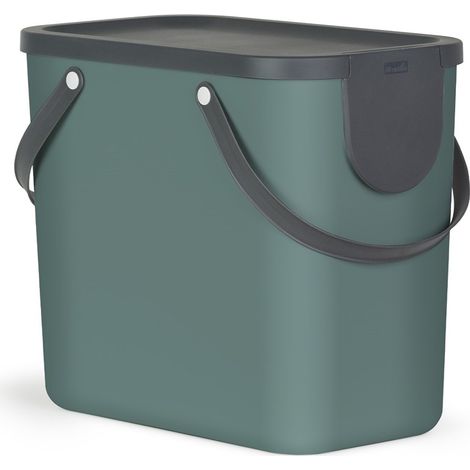 Conteneur de tri sélectif 25L – Technopolymère vert foncé – Hauteur 340 mm – Largeur 400 mm – Pour recyclage efficace – Qfplus