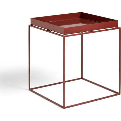 [NEUWERTIG] B-Ware Hay Tray Table 40x40 cm chocolate glänzend Braun Tisch Nachttisch Beistelltisch (1/2)