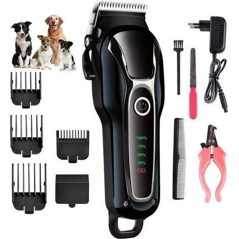 Tondeuse pour chien, tondeuse à cheveux rechargeable 110 V/240 V pour hommes, rasoir électrique, tondeuse pour animaux de compagnie - Type KM-1991-AquaForge
