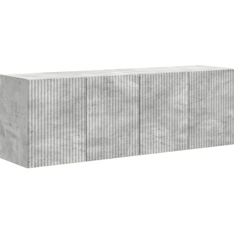 Maison Exclusive - Mueble de TV Montado en la Pared 2 pcs Gris Co (1/5)