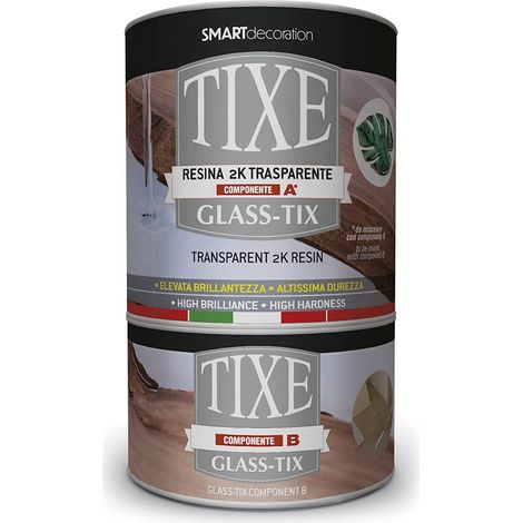 Tixe glass-tix 750ml di resina trasparente bicomponente (1/4)