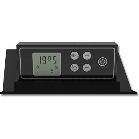 Carrera – Sèche-serviettes électrique 1400W – Soufflerie LCD 900W – Thermostat écopilote – Format vertical plat miroir — vue 3