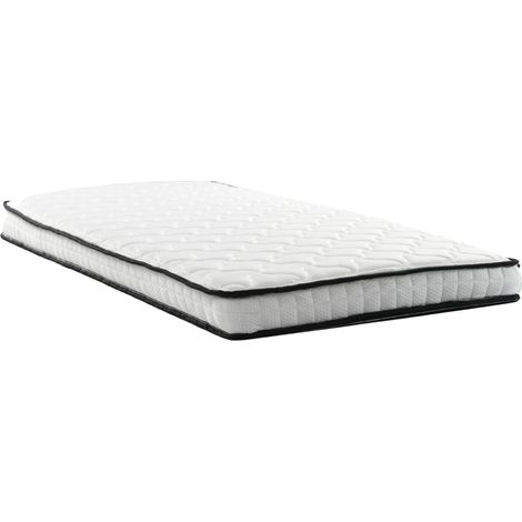 REDOM - Matelas à ressorts - 200x90x12 cm - design ergonomique - soulagement de la pression - tissu et métal - blanc (1/5)
