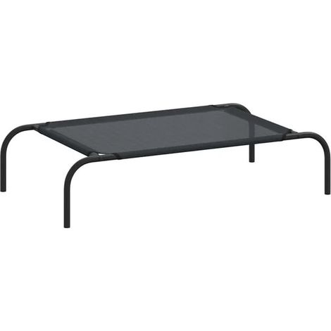 Petit lit mezzanine noir pour chien, en tissu Teslin (1/5)