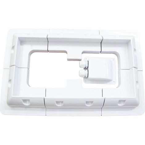 Supports de fixation pour panneaux solaires, kit de montage de toit en ABS (7 pièces) pour camping-cars, caravanes, abris de jardin, garages et terrasses, blanc (1/5)