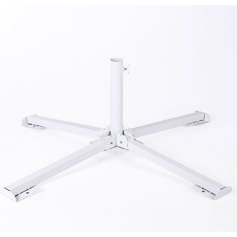 Pied pliable pour parasol - idéal pour les jardins, terrasses, cafés, etc. - 1 jeu, blanc (1/4)