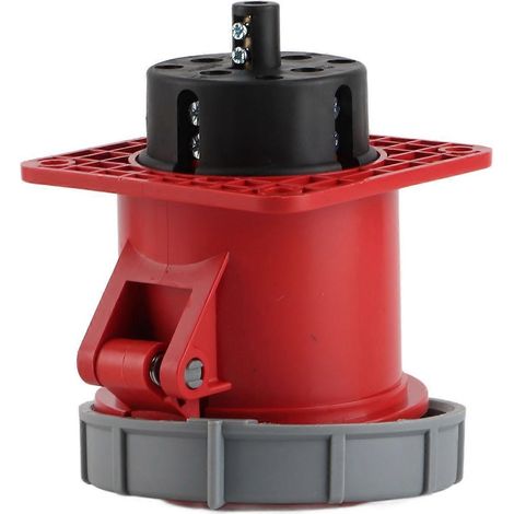 Industriesteckdose 63A, 4-polig, wasserdicht (IP67), PP-Gehäuse, verdeckter Industriesteckverbinder, 220–380 V