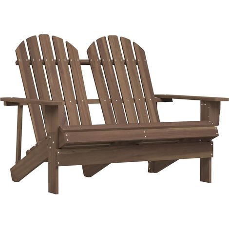 vidaXL Chaise de jardin Adirondack 2 places bois sapin massif marron (1/5)