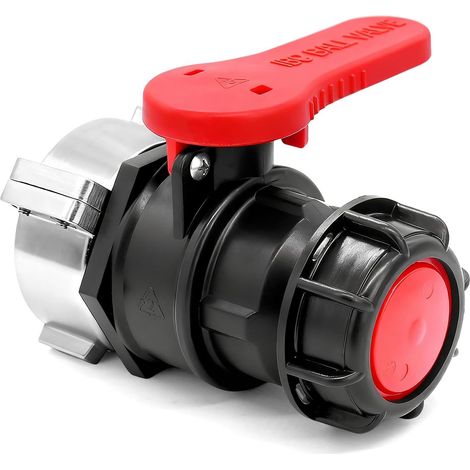 Robinet à Bille Adaptateur IBC S75x6, Sortie Cuve IBC, Robinet Réserve Eau Pluie, Adaptateur Aluminium ABS (1/5)