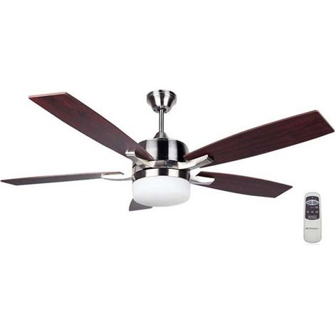 Ventilateur de plafond Orbegozo 132 cm avec télécommande 5 pales Éclairage LED 3 vitesses Ventilation pour grands espace (1/5)
