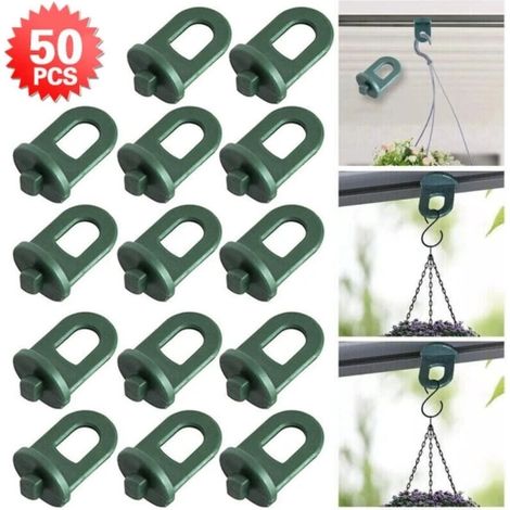 50 pinces de suspension pour plantes de serre, crochets de suspension pour plantes de serre (1/5)