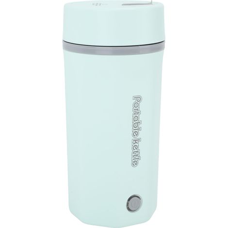 Tragbarer Reise-Wasserkocher, 300 W, 500 ml, Edelstahl 304, automatischer Mini-Heißwasserboiler für Kaffee, Tee und Milch, hellgrün, EU-Stecker, 220 V, 50 Hz (1/5)