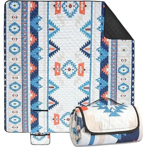 Couverture de pique-nique 200 x 200 cm – Couverture de plage XXL, imperméable et isolée, respirante et douce, tapis de pique-nique et tapis de plage pour camping, plage et pique-nique (1/5)