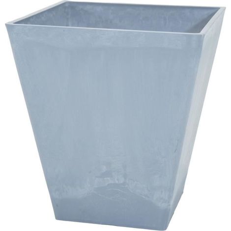 Blumentopf - MEGA KOLLEKTIONEN - Ecostone Quadrat - 48 x 57 cm - Grau