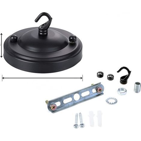 Cable cover for chandelier, ceiling rose, ceiling lamp rose with accessory, 1 wiring hole, ceiling canopy (1/5)