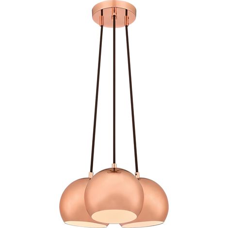 Three-Light Cluster Pendant Copper (1/4)