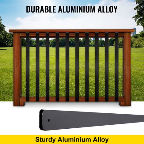 Balustres de terrasse en métal, 75 x 2,5 cm, balustre d'escalier en alliage d'aluminium lot de 16, avec vis, pour terrasse en bois… (1/5)