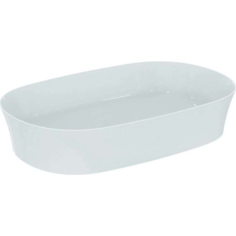 Ideal Standard Ipalyss - Lavabo da appoggio, 60x38 cm, senza troppopieno, Ideal Plus, bianco E1396MA (1/2)