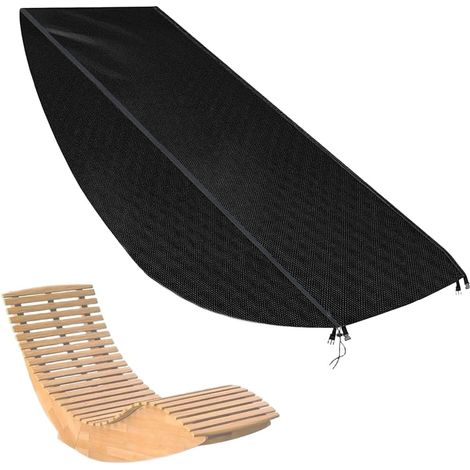 Housse Fauteuil Jardin Imperméable 420D avec Cordons Housse de Chaise Longue Imperméable 420D avec Sangles, Protection Meuble Jardin Extérieur (1/5)