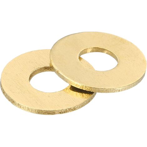 M6 Rondelle Plate, 50 Pcs Rondelles Plates à Anneau en Laiton 16mm OD 1mm Épais Joint d'Étanchéité en Métal pour Vis, Boulons, Écrous (1/5)