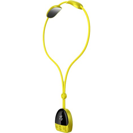Appareil de massage cervical par impulsions électriques, type pendentif, à température constante et compresse chaude, jaune-AquaForge (1/5)