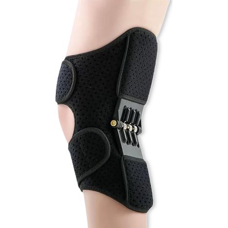 Genouillère 1 pièce, rehausseur de genou, orthèse de rehausseur de genou, stabilisateur de ressort de soutien articulaire pour l'escalade et les squ (1/5)
