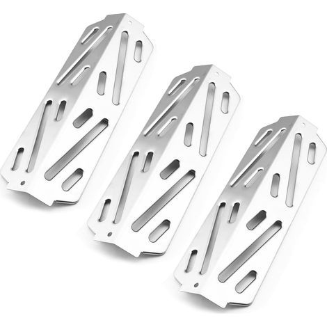 66040 Pare-chaleur pour barbecues Weber Genesis II série 300 (E-310, E-315, E-330, E-335, S-310 et S-335), plaque de répartition de chaleur en acier inoxydable, lot de 3 (1/5)