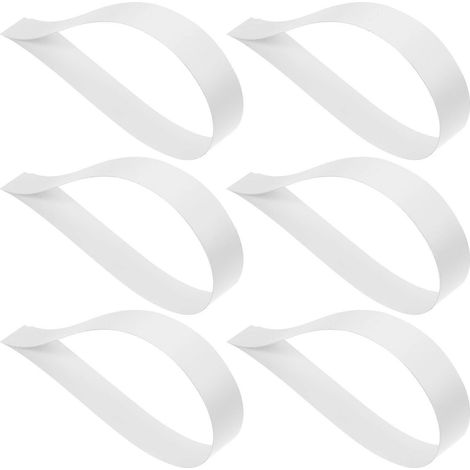 Lot de 6 outils d'installation de fil d'acier à ressort pour tambour de caisse claire, sangles de montage pour fil d'acier à ressort-26.00X1.50X0.01CM-White