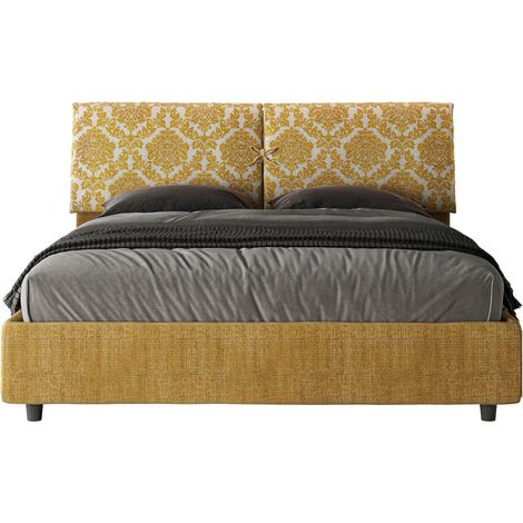 Letto Matrimoniale 160x190 cm con Rete e Contenitore Mados Giada 3 Agata 3 (1/4)