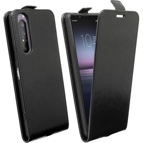 cofi1453® Flip Case kompatibel mit Sony Xperia 1 II Handy Tasche vertikal aufklappbar Schutzhülle Klapp Hülle Schwarz (1/5)