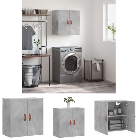 The Living Store Wandschrank Betongrau 60x31x60 cm Holzwerkstoff -  Aufbewahrungsschränke & Schließfächer (1/5)