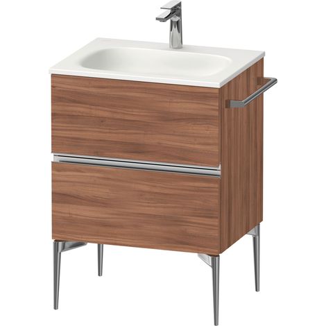 Duravit Sivida bâti-support pour lavabo, 2 tiroirs, poignée