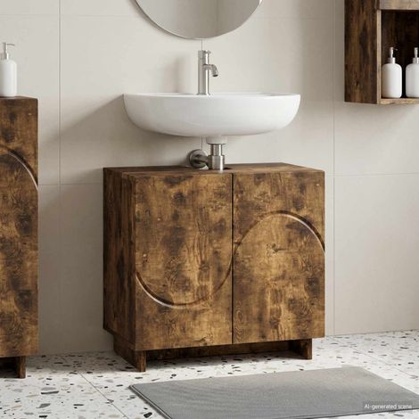 vidaXL Mobile da bagno Rovere Fumo 60 x 41 x 58 cm (1/5)