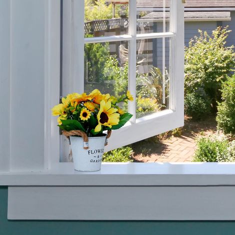 Kunstliche sonnenblumen 3er set - dekotopfe