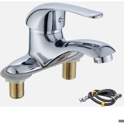 Description générale Le robinet de lavabo mitigeur chromé est conçu avec une structure en laiton massif, offrant une finition (1/5)