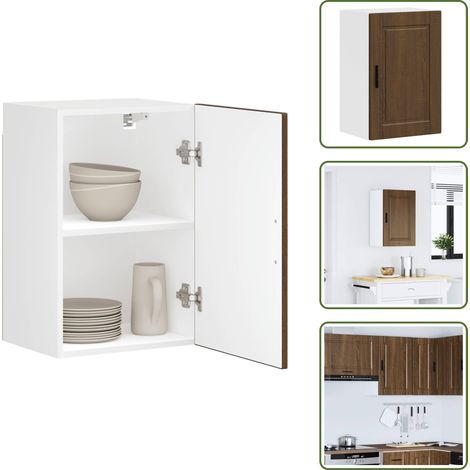 vidaXL Armoire murale de cuisine Porto chêne marron bois d'ingénierie