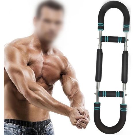 U-FöRmiger Shaker Twister Armtrainer, Tragbarer Verstellbare, Chest Workout Equipment, Formen Sie Den Perfekten KöRper FüR MäNner Muskeltraining Usw(Blue)