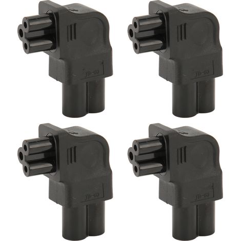 4-teiliger IEC320 C6 auf IEC320 C5 Winkeladapter (90°-Winkelstecker), Stecker C6 auf Buchse C5, 250 V (1/5)