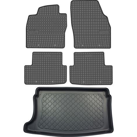 Ensemble de tapis de sol en caoutchouc pour Seat Ibiza V Hatchback à partir de juin 2017 + tapis de coffre (1/5)