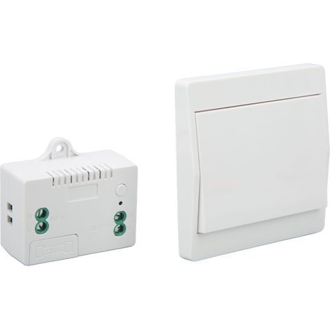 Interrupteur sans Fil Étanche pour Plafonnier avec Télécommande, Kit Récepteur Murale Autonome (1/5)
